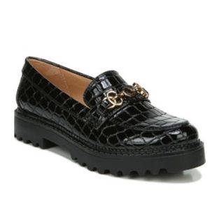 Sam Edelman Circus NY Women's Deana Lug Sole Loafers in Black Croco